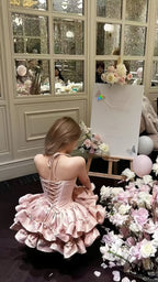 Pink Homecoming Dresses Mini Party Dress Birthday Prom Graduation Dresses