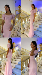 Pink Prom Dresses Women Formal Party Evening Gown