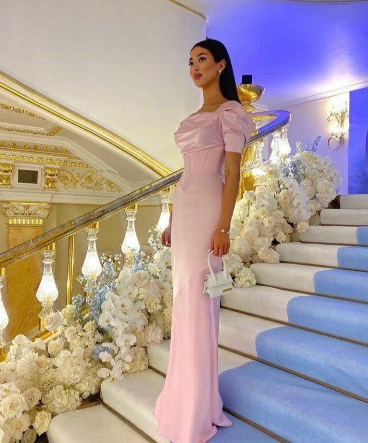 Pink Prom Dresses Women Formal Party Evening Gown