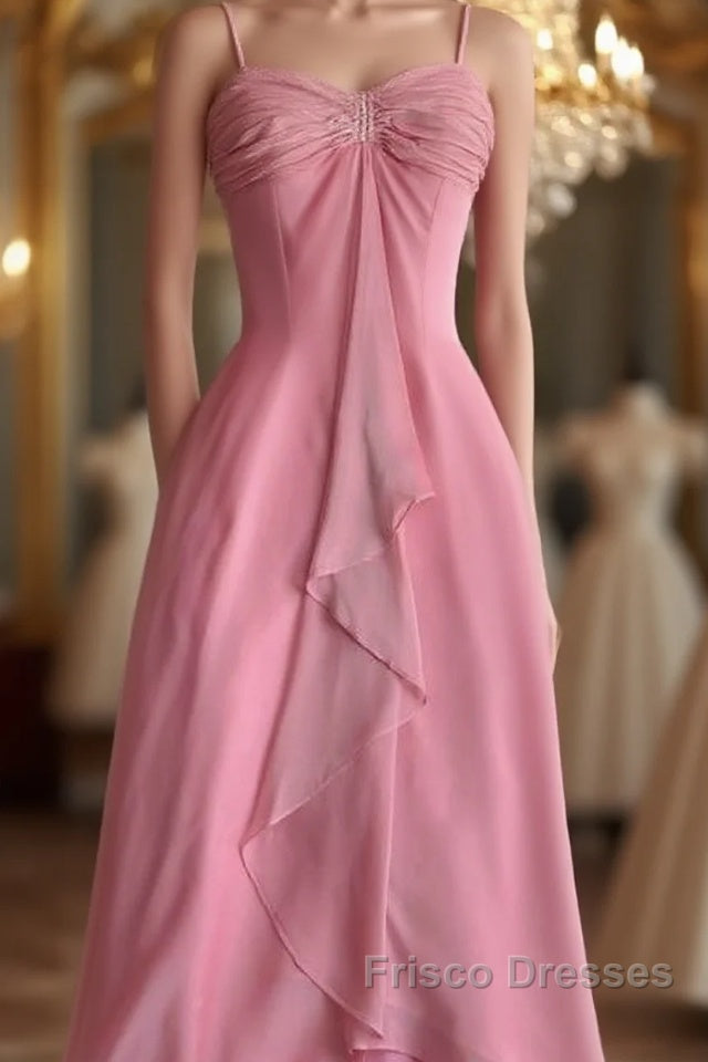 Pink Sheath Long Formal Prom Dress Sweet Formal Party Dress Main image
