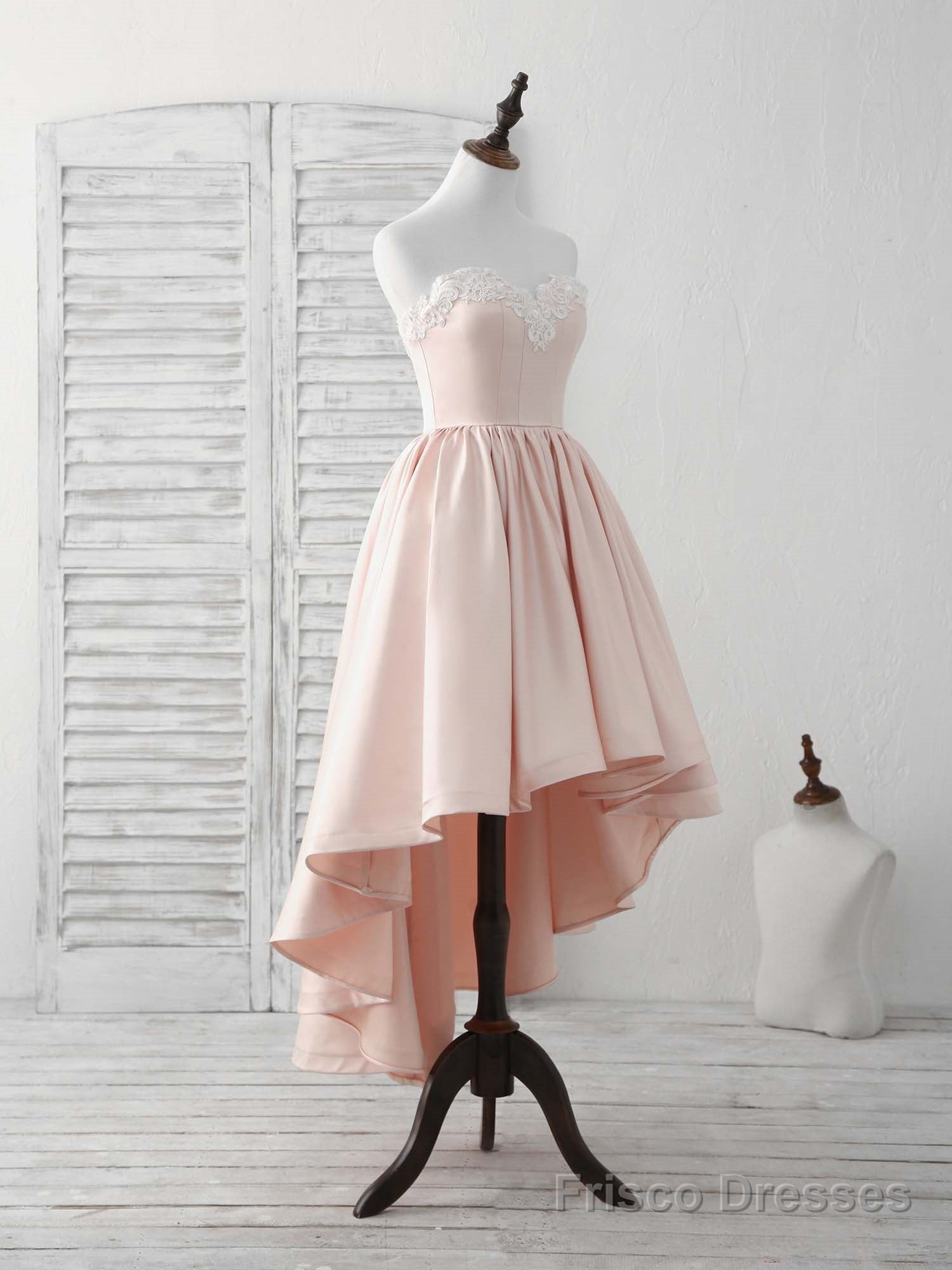 Pink Sweetheart Neck Short Prom Dress Pink Homecoming Dresses Secondary image