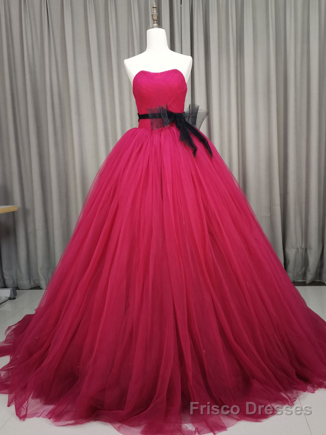 Pink Sweetheart Neck Tulle Long Prom Dress Pink Tulle Formal Sweet 16 Dress