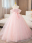 Pink Tulle Sequins Off the Shoulder Pleats Quinceanera Dress