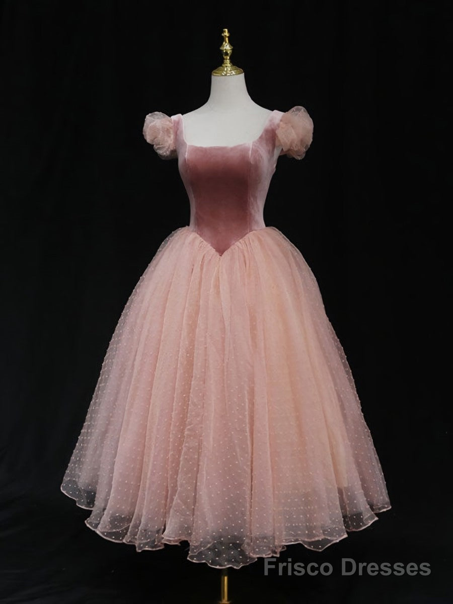 Pink tulle short prom dress pink tulle homecoming dress Secondary image