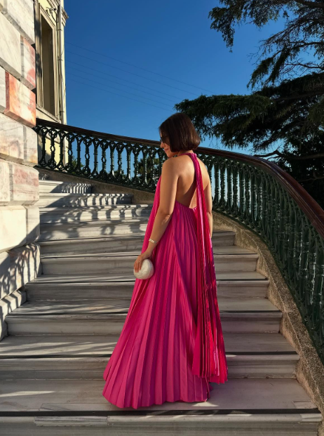 Pink/Green Fashion V-Neck Elegant Long Satin Evening Dress Party Dress Frisco Dresses Pink/Green Fashion V-Neck Elegant Long Satin Evening Dress Party Dress Frisco Dresses