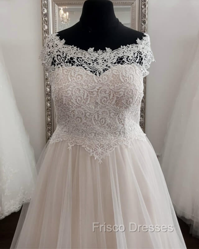 Plus Size A-Line Tulle Embroidery Wedding Dress Secondary image