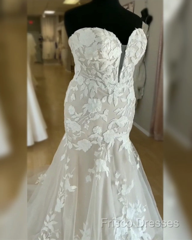 Plus Size Boho Wedding Dress Mermaid Appliques Secondary image