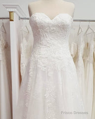 Plus Size Lace Overlay Wedding Dress Strapless