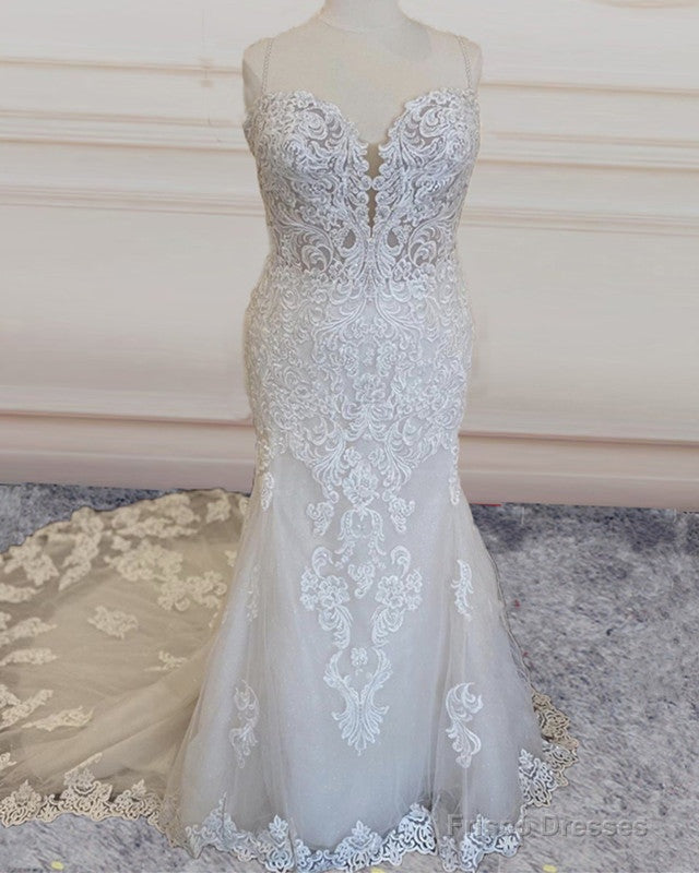 Plus Size Lace Wedding Dresses Mermaid Sweetheart Secondary image
