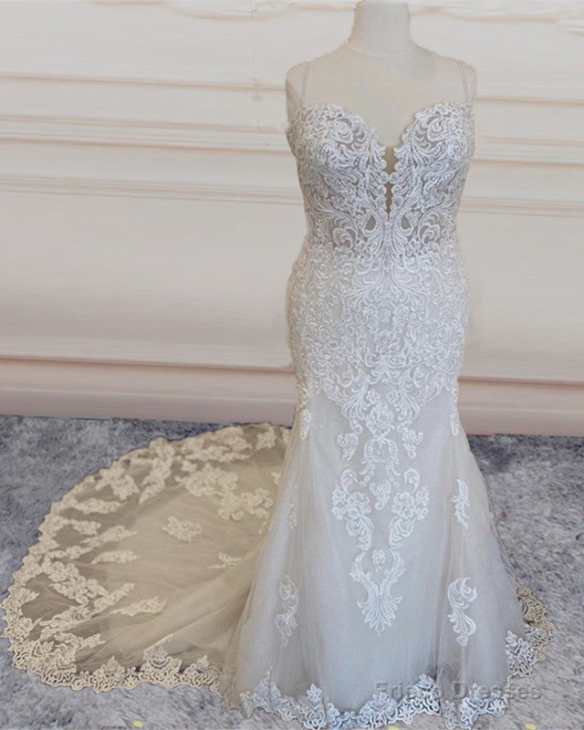 Plus Size Lace Wedding Dresses Mermaid Sweetheart Main image