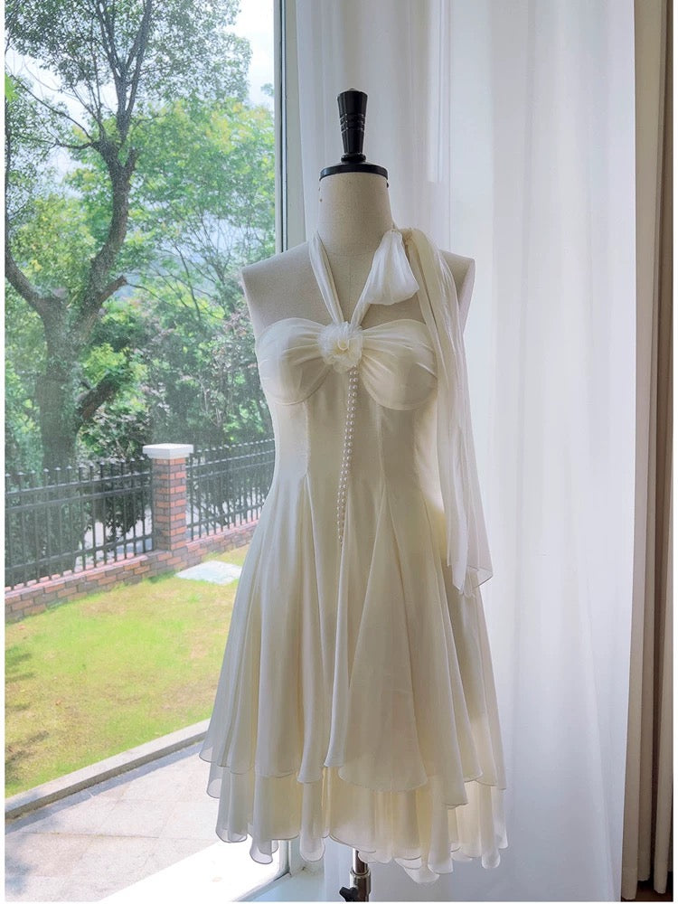 Pretty A Line Halter Chiffon Short 8Th Grade Homecoming Dress Summer Middle School Hoco Dresses Cocktail Dress Birthday Outfits Main image