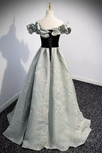 Pretty A Line Off The Shoulder Satin Long Evening Party Dress Formal Prom Dress