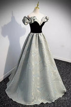 Pretty A Line Off The Shoulder Satin Long Evening Party Dress Formal Prom Dress