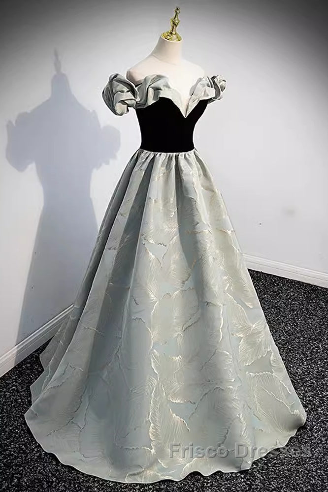 Pretty A Line Off The Shoulder Satin Long Evening Party Dress Formal Prom Dress