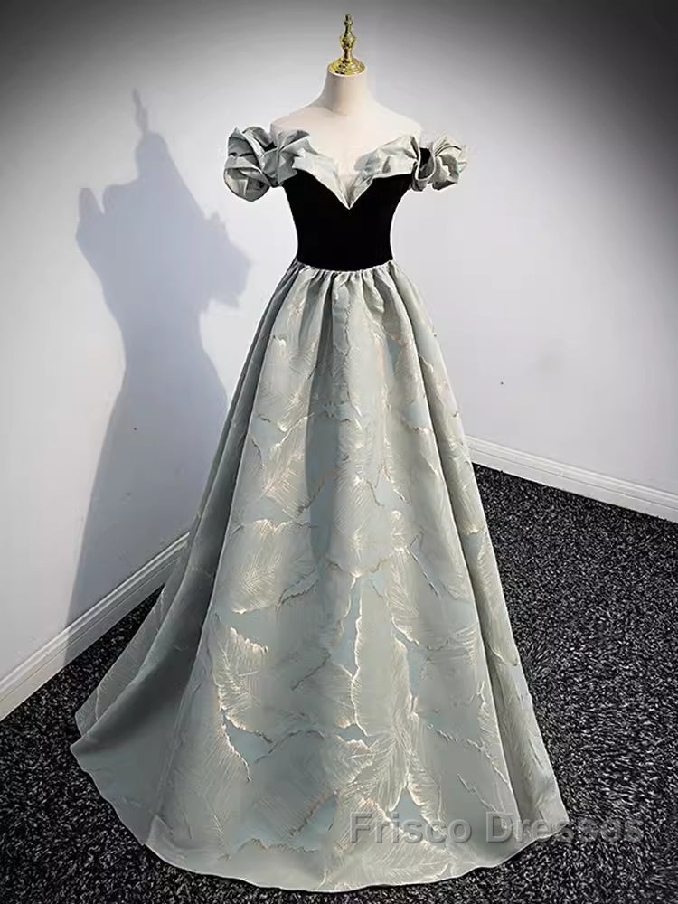 Pretty A Line Off The Shoulder Satin Long Evening Party Dress Formal Prom Dress