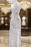 Pretty A Line One Shoulder Silver Sequin Long Length Formal Dress Formal Prom Dress