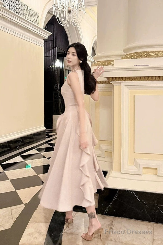 Pretty A Line Ruffles Ankle Length Pink Evening Dress Prom Dresses Secondary image