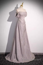 Pretty A Line Square Neckline Sleeveless Long Evening Party Dress Pink Formal Prom Dress