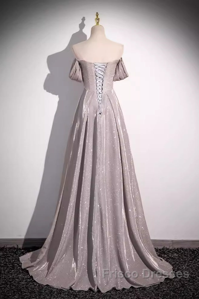 Pretty A Line Square Neckline Sleeveless Long Evening Party Dress Pink Formal Prom Dress