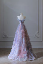Pretty A Line Sweetheart Tulle Long Formal Prom Dress Evening Gowns