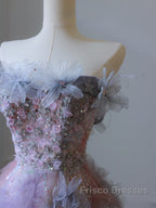 Pretty A Line Sweetheart Tulle Long Formal Prom Dress Evening Gowns