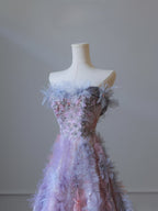 Pretty A Line Sweetheart Tulle Long Prom Dresses Evening Gowns