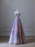 Pretty A Line Sweetheart Tulle Long Prom Dresses Evening Gowns