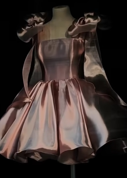 Pretty Ball Gown Spaghetti Straps Pink Satin Short Mini Formal 8Th Grade Homecoming Dress Summer Middle School Hoco Dresses Birthday Outfits Secondary image