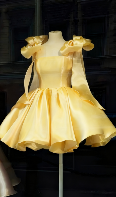 Pretty Ball Gown Spaghetti Straps Pink Satin Short Mini Formal 8Th Grade Homecoming Dress Summer Middle School Hoco Dresses Birthday Outfits