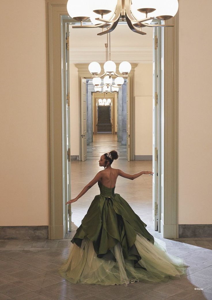 Pretty Ball Gown Strapless Olive Green Long Satin Prom Dresses Formal Evening Dress Secondary image