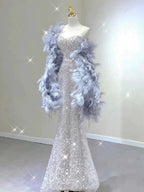 Pretty Mermaid Sweetheart Sequin Long Evening Dress Prom Dresses Birthday Outfits