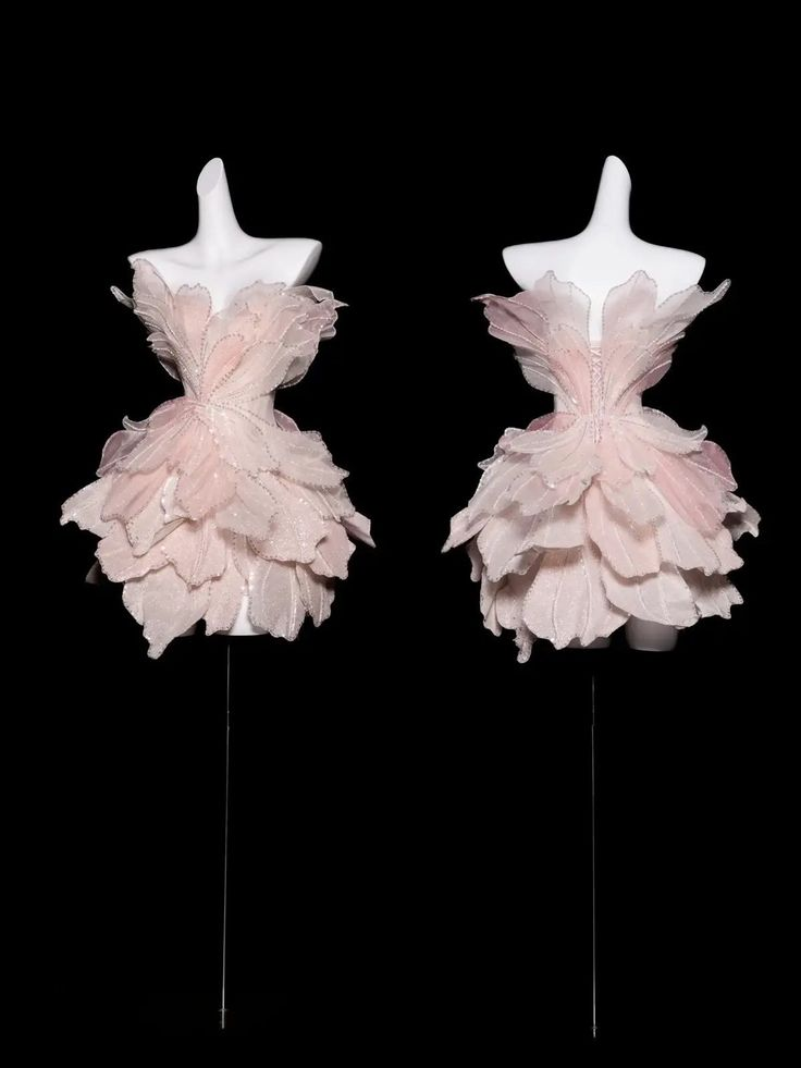Pretty Pink Organza Sequin Beaded Homecoming Dress Strapless Birthday Party Dress Secondary image