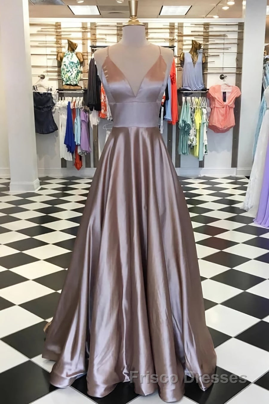 Pretty Royal Blue A-line Spaghetti Straps Formal Prom Dress, Evening Dress Secondary image