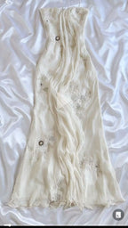 Pretty Sheath Halter Sleeveless Ivory Chiffon Prom Dresses Long Evening Dress