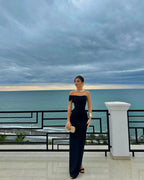 Pretty Sheath Off The Shoulder Black Long Prom Dresses Party Dress
