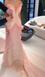 Pretty Sheath Sweetheart Floral Ombre Pink Tulle Sleeveless Evening Prom Dresses