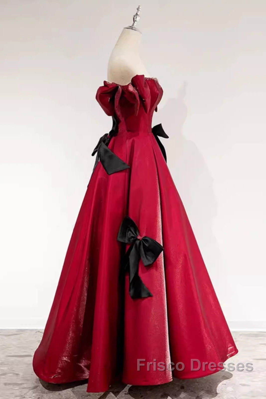 Princess A Line Off The Shoulder Party Dress Red Formal Prom Dress