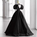Princess Ball Gown Black Lace Long Formal Prom Dress