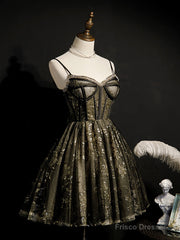 Princess Black Hoco Dress Short Homecoming Dresses