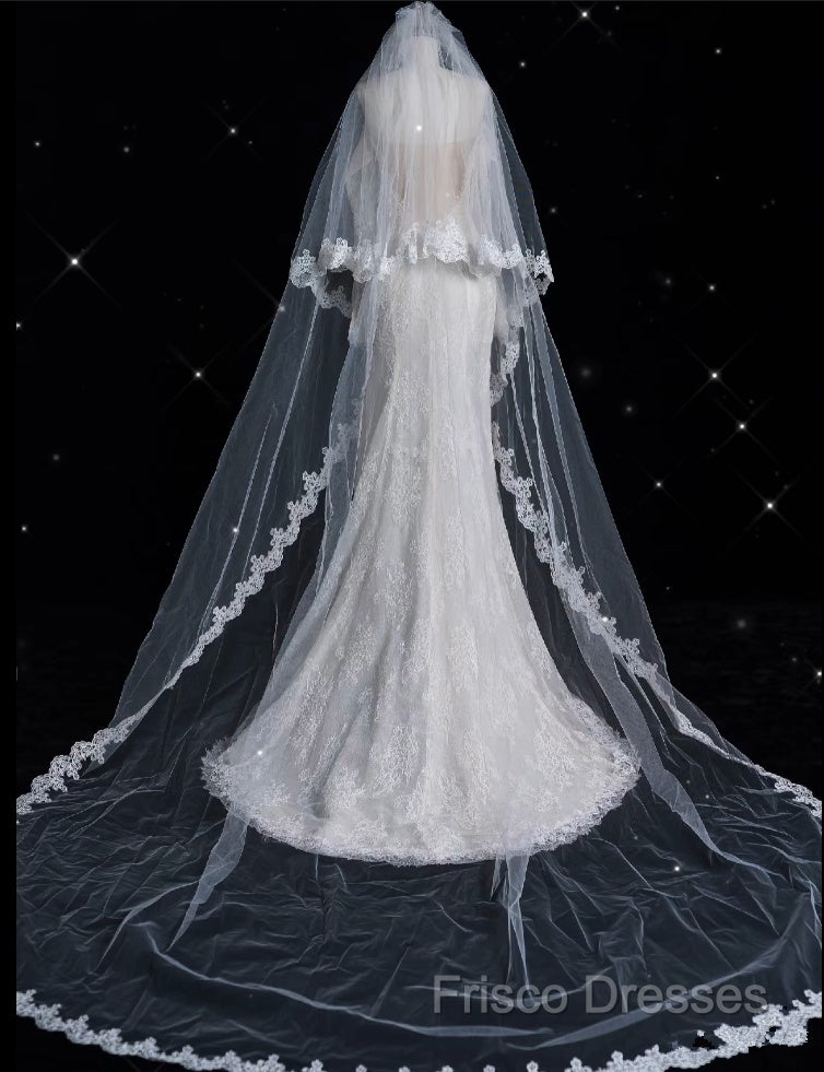 Princess Sheath Off The Shoulder White Lace Long Wedding Dress Brides Dress