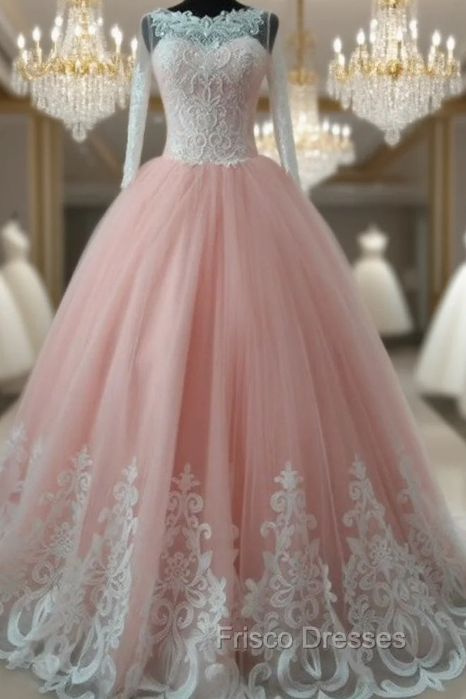 Princess Wedding Dress Lace Long Sleeves Main image