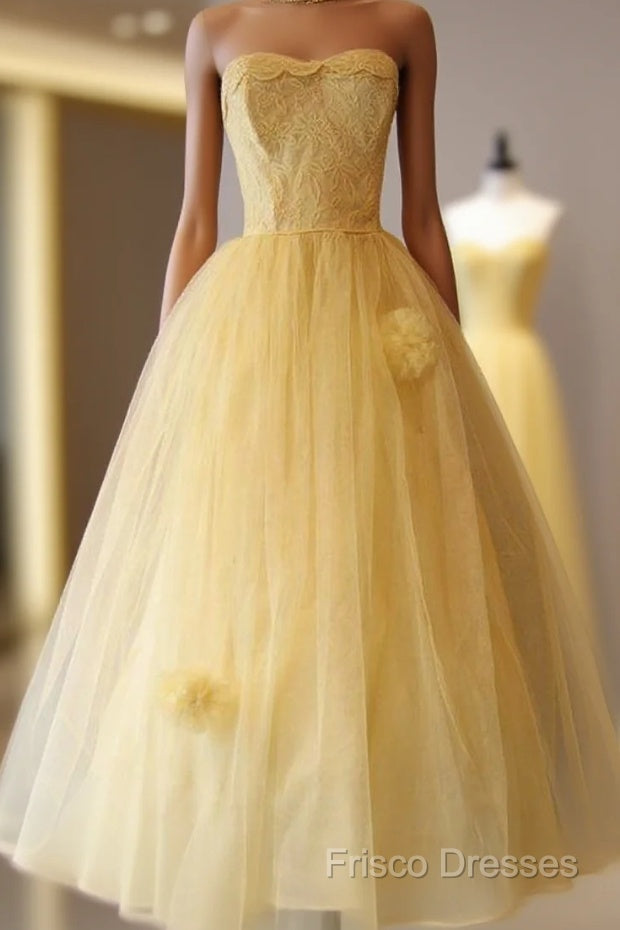 Princess Yellow Formal Gown Homecoming Dress Main image