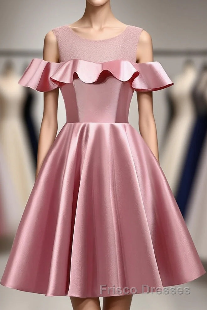 Pink Short Girls Cute Short Formal Prom Dress Main image