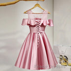 Pink Short Girls Cute Short Formal Prom Dress