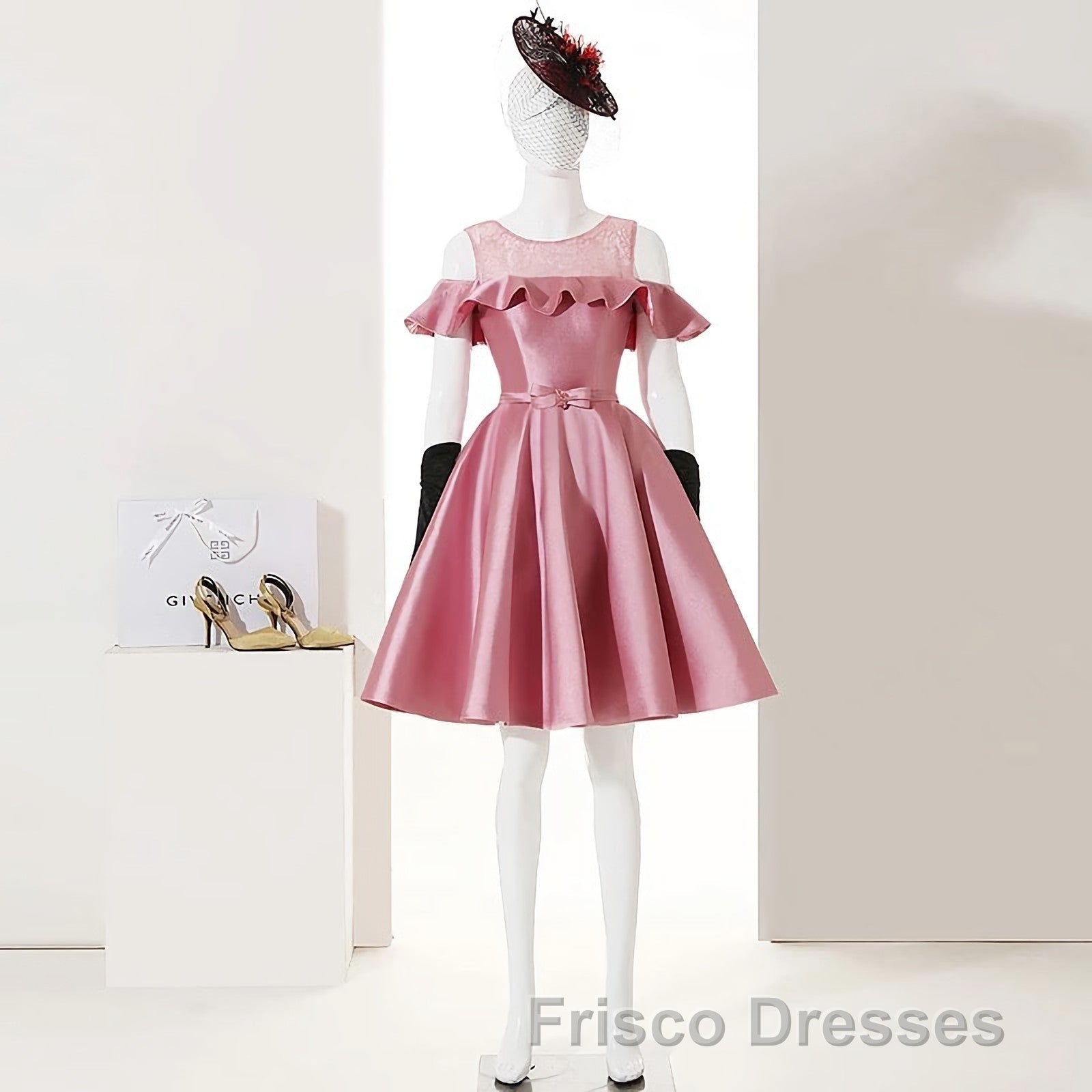 Pink Short Girls Cute Short Formal Prom Dress