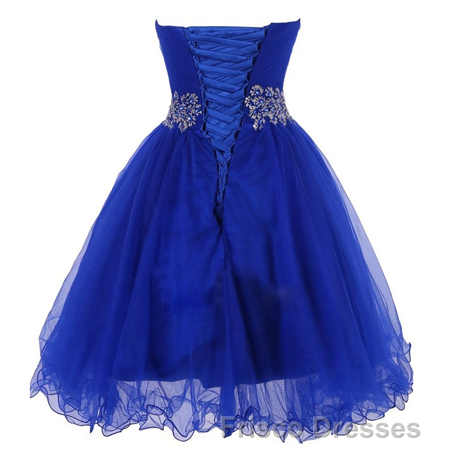 Cheap Homecoing Short Homecoing Sweetheart Royal Blue Homecoing Beading Homecoing Royal Blue Formal Prom Dress