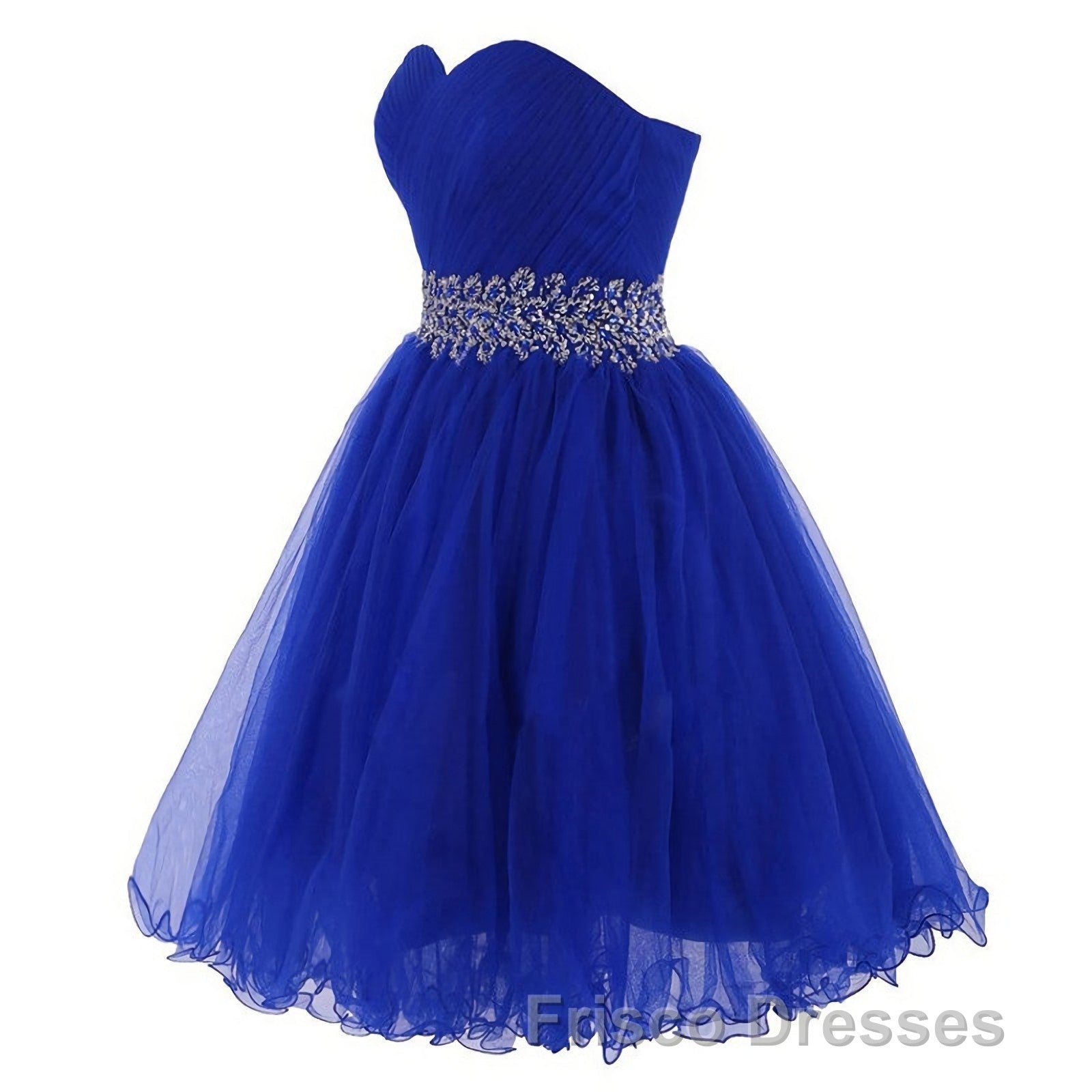 Cheap Homecoing Short Homecoing Sweetheart Royal Blue Homecoing Beading Homecoing Royal Blue Formal Prom Dress