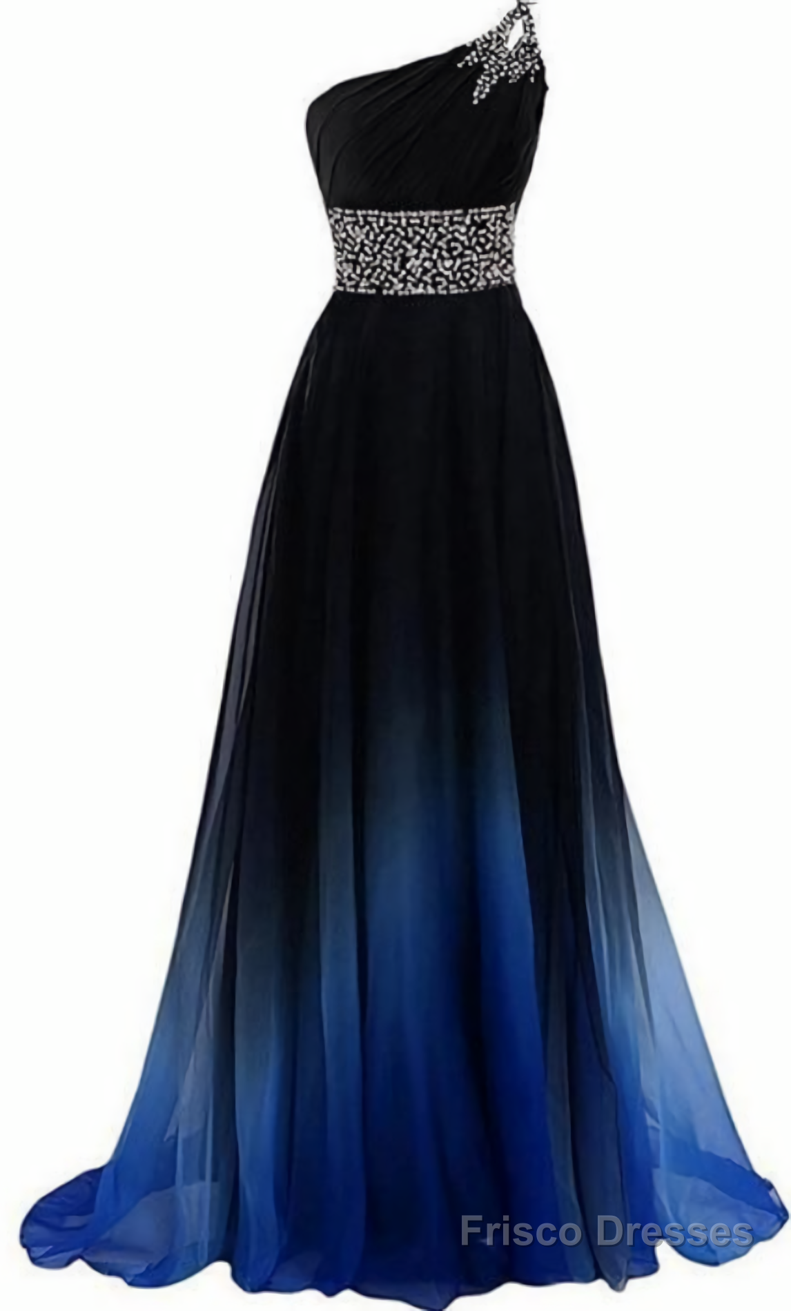 New Arrival One Shoulder Beaded Long Prom Dress, Custom Made Women Party Gowns Secondary image