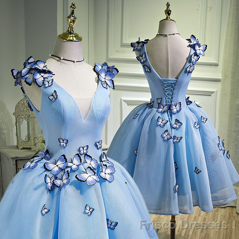 Homecoming Dresses, Blue Homecoming Dresses, Sweet 16 Dress, Sexy Homecoming Dress, Cute Cocktail Dress Main image
