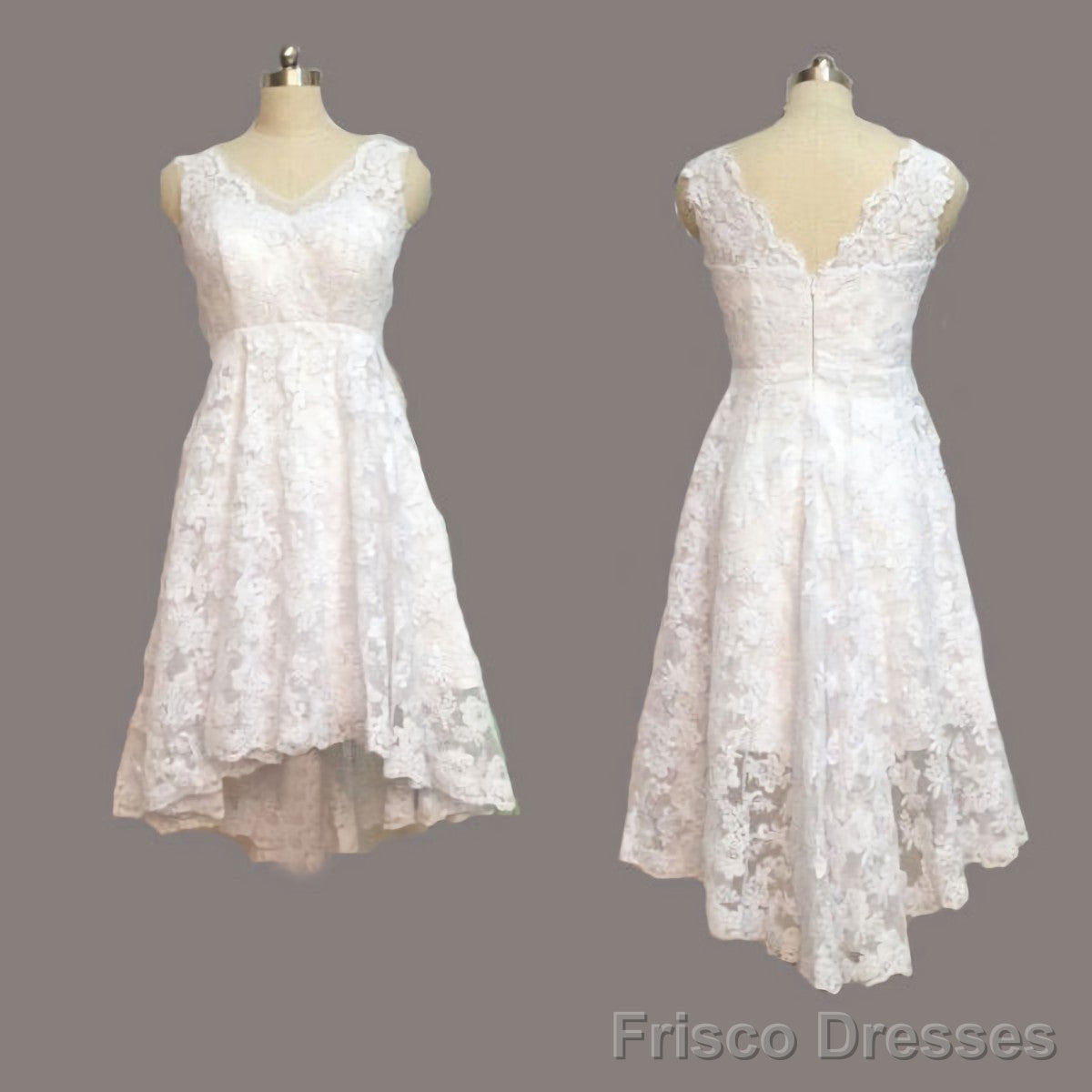 Lace High Low Short Beautiful Short For Teens Prom Dresses Main image